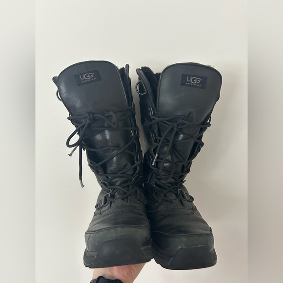 UGG Atlason Winter Boots Black Size 8 - Picture 2 of 10